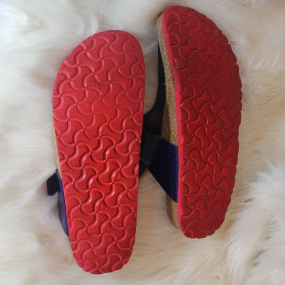 Birkenstock Blue Brown Sandals made in Germany Size 41 /10 - Picture 2 of 8